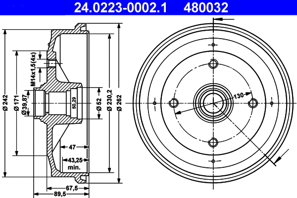 Brake Drum (24.0223-0002.1)