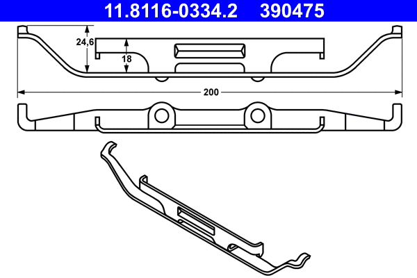 Spring, brake caliper (11.8116-0334.2)