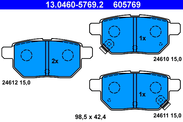Brake Pad Set, disc brake (13.0460-5769.2)