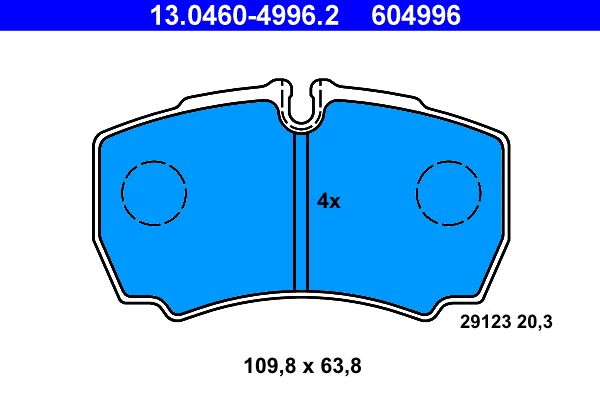 Brake Pad Set, disc brake (13.0460-4996.2)