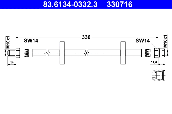 Brake Hose (83.6134-0332.3)