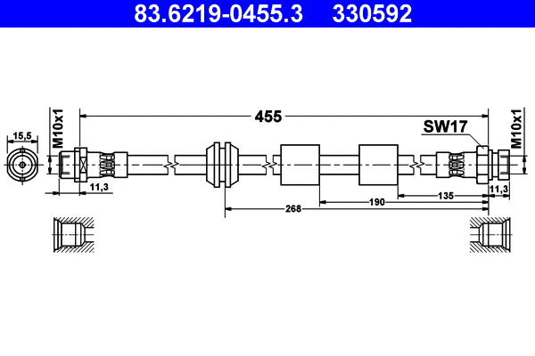 Brake Hose (83.6219-0455.3)