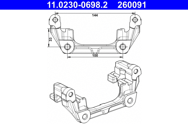 Bracket, brake caliper (11.0230-0698.2)