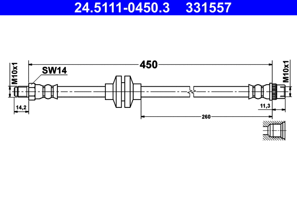 Brake Hose (24.5111-0450.3)