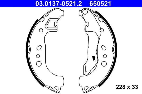 Brake Shoe Set (03.0137-0521.2)