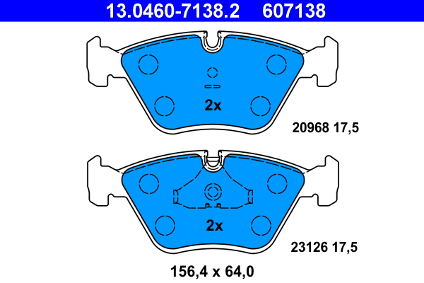 Brake Pad Set, disc brake (13.0460-7138.2)