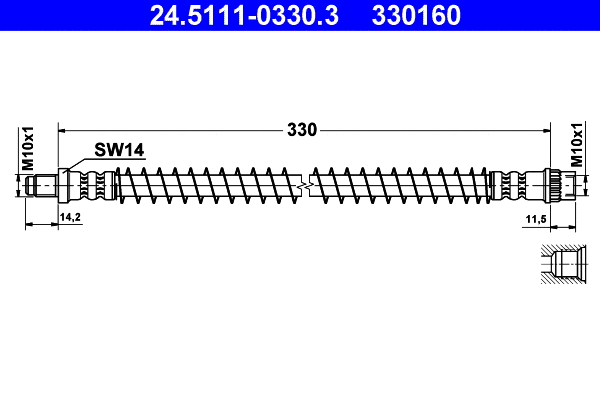 Brake Hose (24.5111-0330.3)