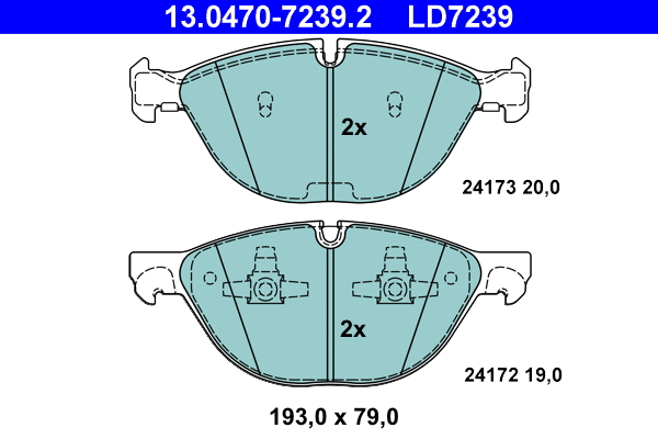 Brake Pad Set, disc brake (13.0470-7239.2)