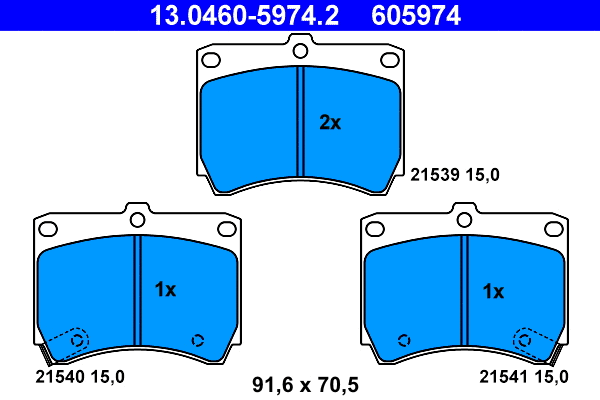 Brake Pad Set, disc brake (13.0460-5974.2)