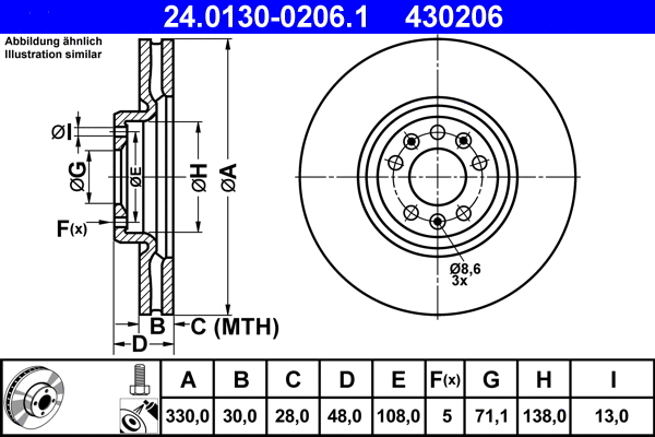 Brake Disc (24.0130-0206.1)