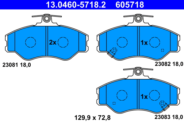 Brake Pad Set, disc brake (13.0460-5718.2)