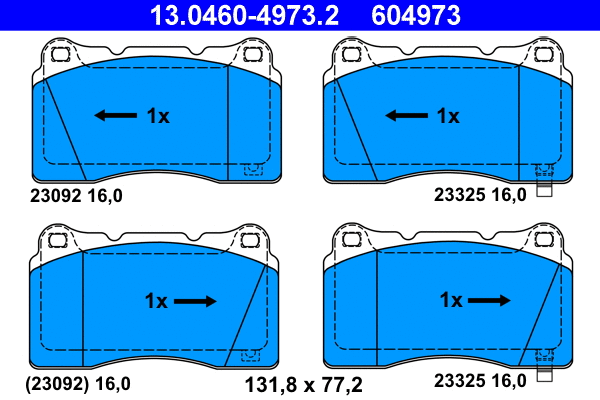 Brake Pad Set, disc brake (13.0460-4973.2)