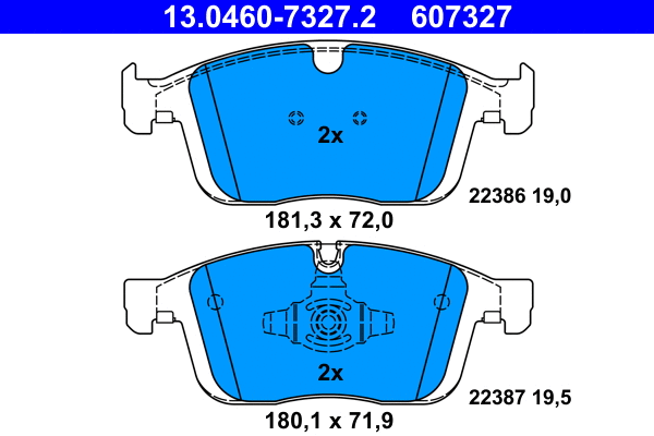 Brake Pad Set, disc brake (13.0460-7327.2)