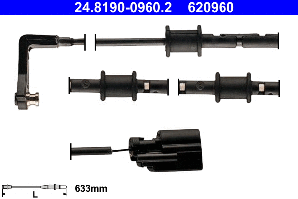 Warning Contact, brake pad wear (24.8190-0960.2)