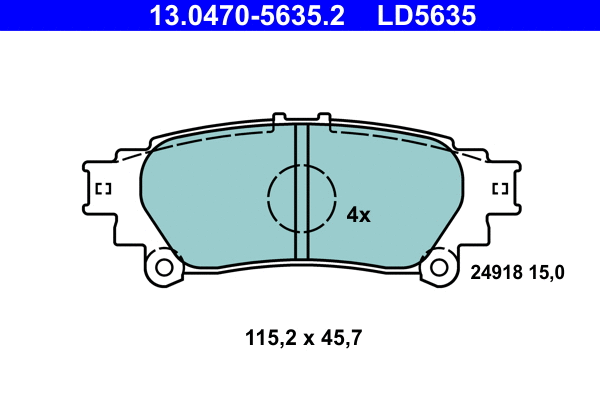 Brake Pad Set, disc brake (13.0470-5635.2)