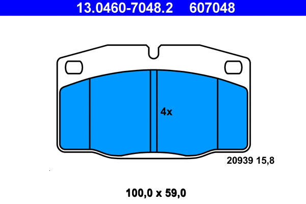 Brake Pad Set, disc brake (13.0460-7048.2)