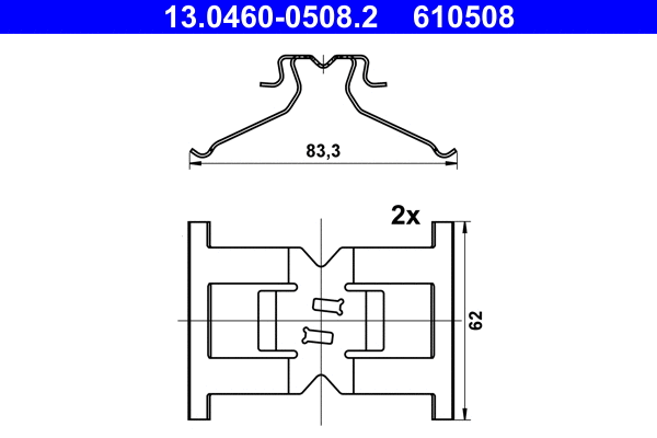 Accessory Kit, disc brake pad (13.0460-0508.2)
