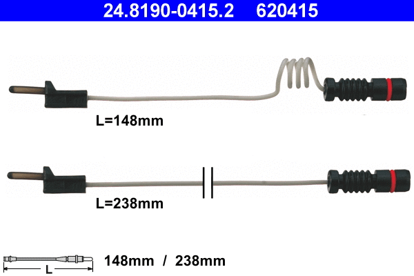 Warning Contact, brake pad wear (24.8190-0415.2)