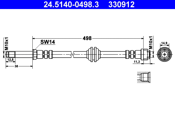 Brake Hose (24.5140-0498.3)
