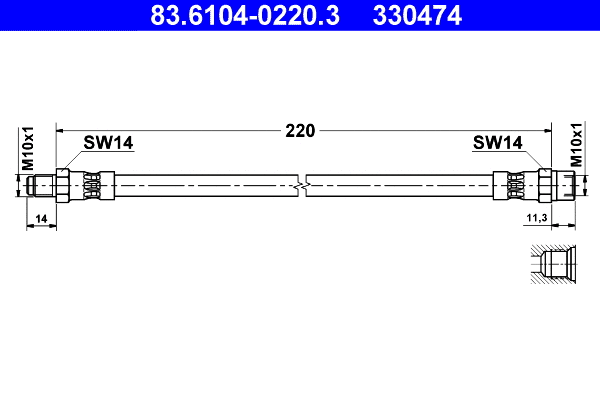 Brake Hose (83.6104-0220.3)