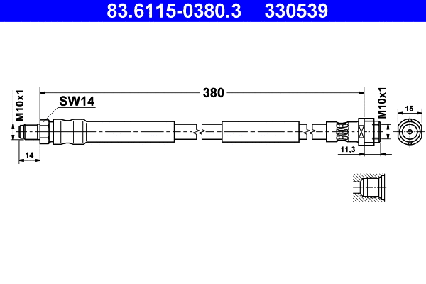 Brake Hose (83.6115-0380.3)