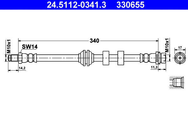 Brake Hose (24.5112-0341.3)