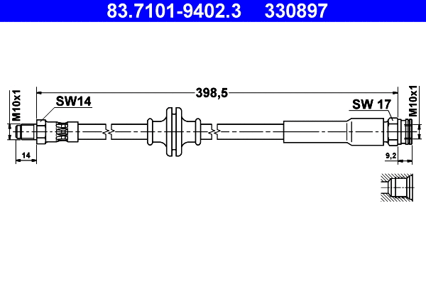 Brake Hose (83.7101-9402.3)