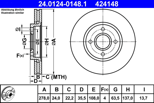 Brake Disc (24.0124-0148.1)