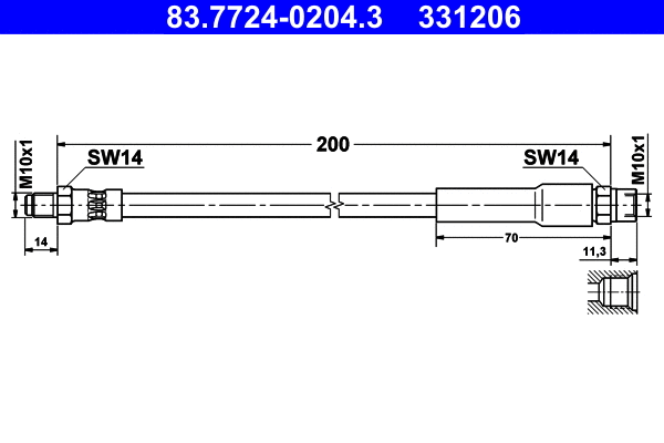 Brake Hose (83.7724-0204.3)