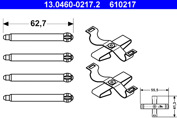 Accessory Kit, disc brake pad (13.0460-0217.2)