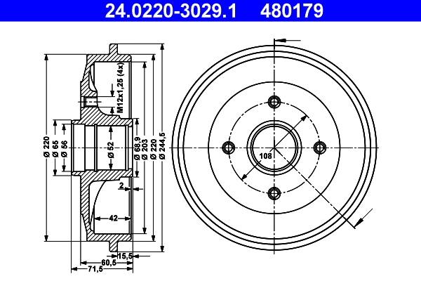 Brake Drum (24.0220-3029.1)