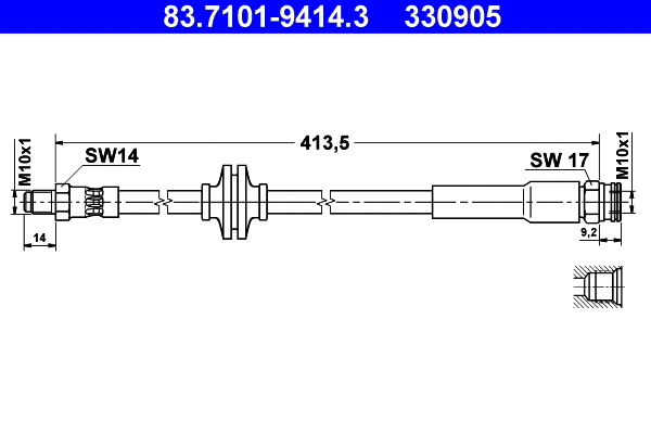 Brake Hose (83.7101-9414.3)