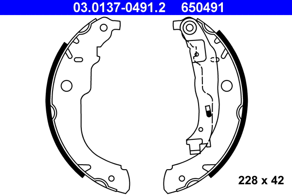 Brake Shoe Set (03.0137-0491.2)