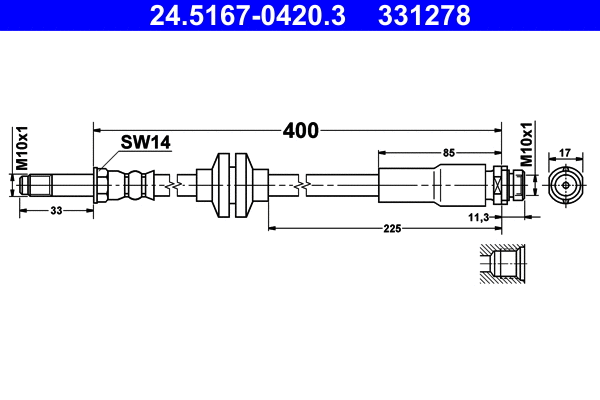 Brake Hose (24.5167-0420.3)