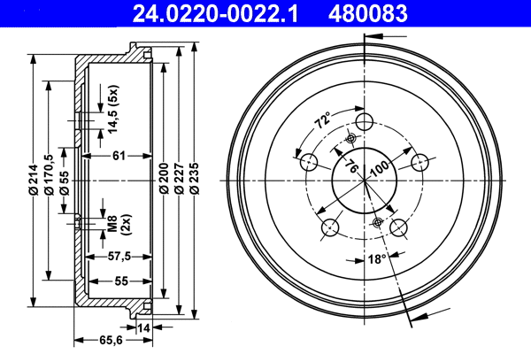 Brake Drum (24.0220-0022.1)