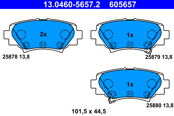 Brake Pad Set, disc brake (13.0460-5657.2)