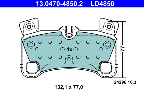 Brake Pad Set, disc brake (13.0470-4850.2)