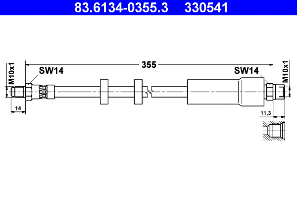 Brake Hose (83.6134-0355.3)