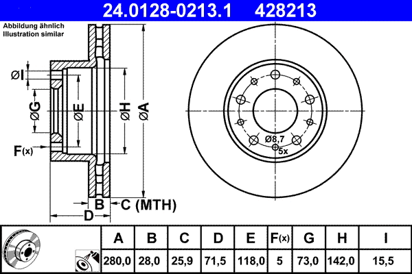 Brake Disc (24.0128-0213.1)