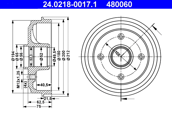 Brake Drum (24.0218-0017.1)