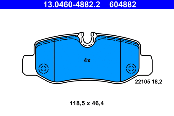 Brake Pad Set, disc brake (13.0460-4882.2)