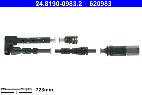 Warning Contact, brake pad wear (24.8190-0983.2)