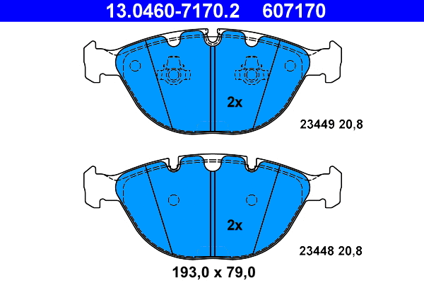 Brake Pad Set, disc brake (13.0460-7170.2)