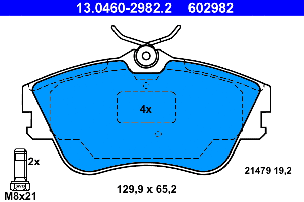 Brake Pad Set, disc brake (13.0460-2982.2)
