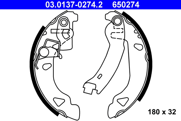 Brake Shoe Set (03.0137-0274.2)
