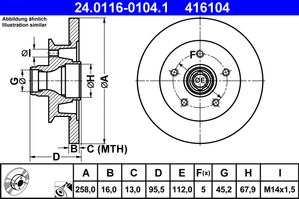 Brake Disc (24.0116-0104.1)