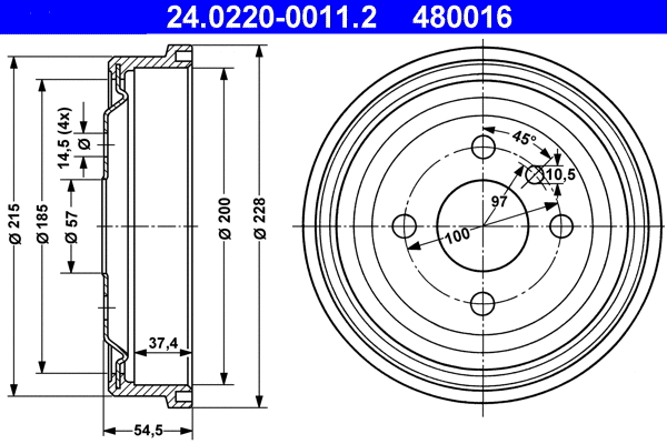 Brake Drum (24.0220-0011.2)