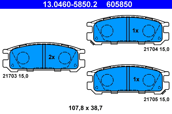 Brake Pad Set, disc brake (13.0460-5850.2)