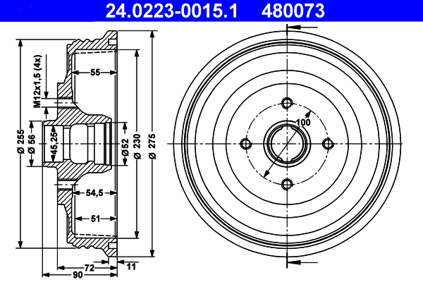 Brake Drum (24.0223-0015.1)