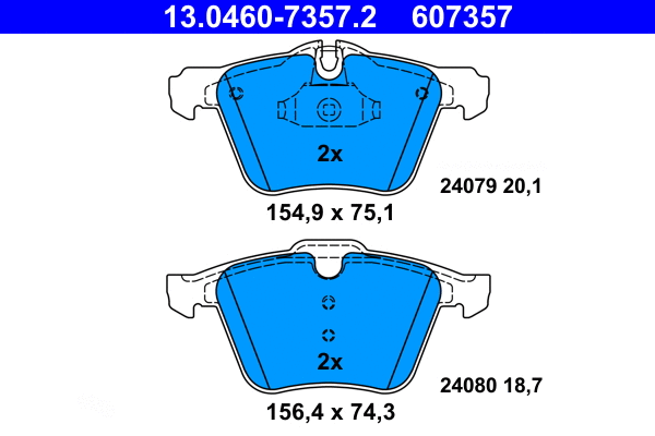 Brake Pad Set, disc brake (13.0460-7357.2)